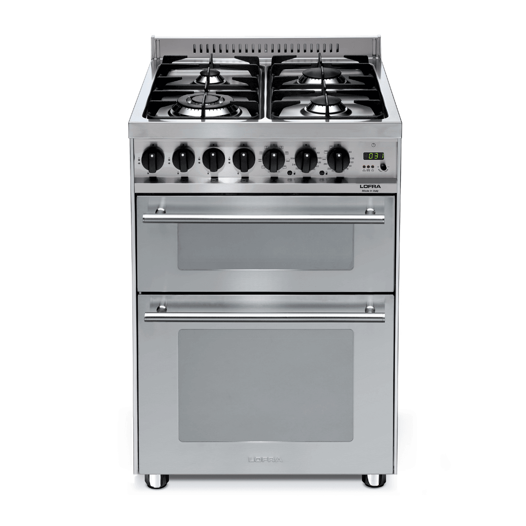 Professional 60 cm Double Oven Dual Fuel Range Cooker - Stainless Steel - Lofra Cookers