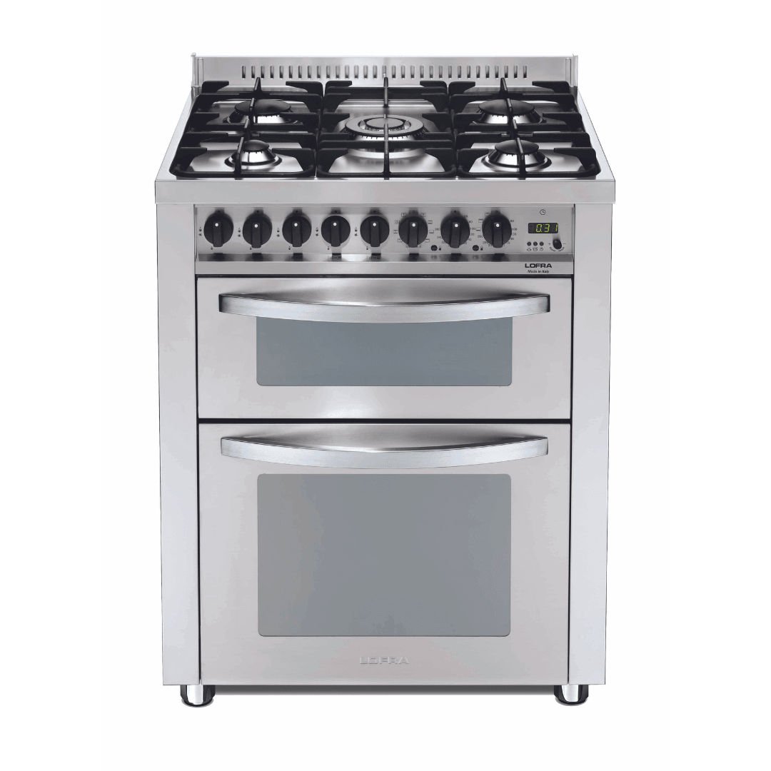 Professional 70 cm Double Oven Dual Fuel Range Cooker - Stainless Steel - Lofra Cookers