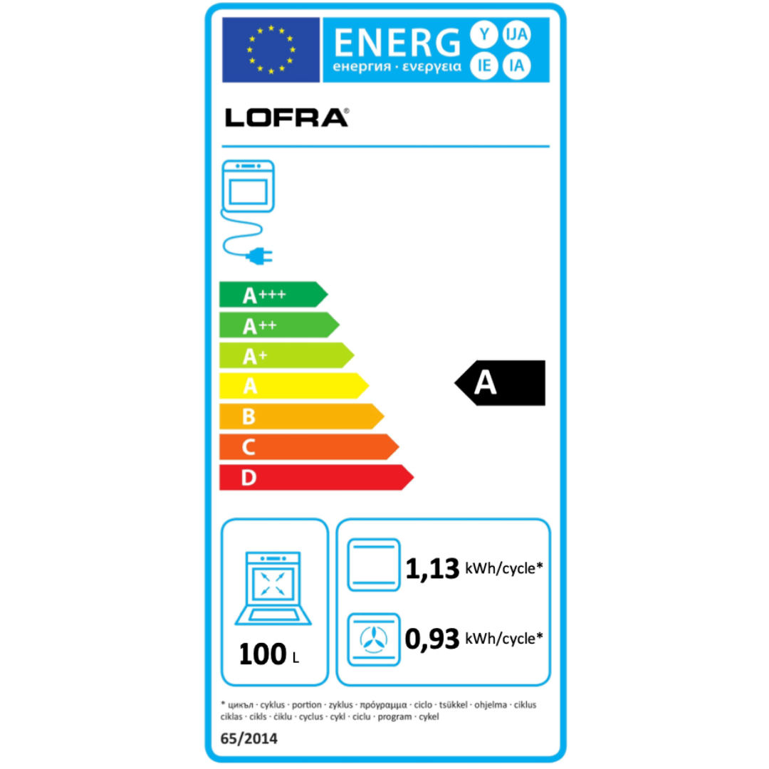 Professional Electric Oven 90 cm - Flexo - Black Glass - Lofra Cookers