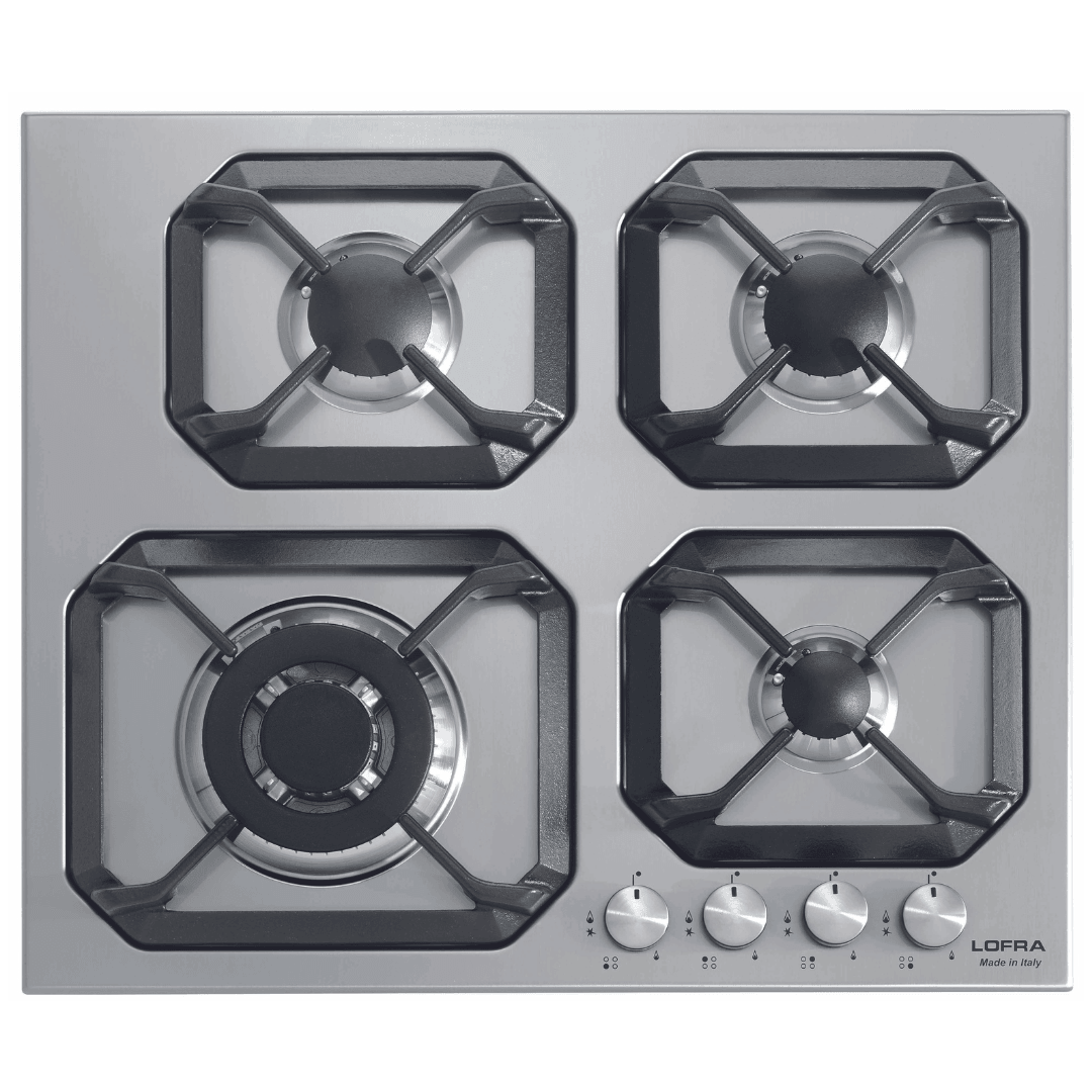 Professional Stainless Steel Hob 60 cm - Urano - Steel with Triple Ring Burner - Lofra Cookers