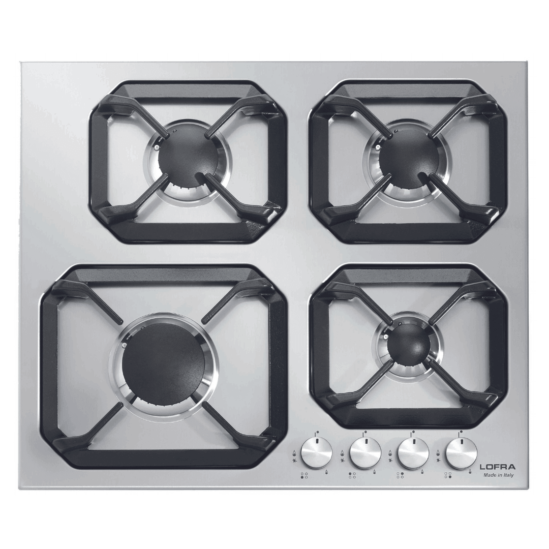 Professional Stainless Steel Hob 60 cm - Urano - Steel without Triple Ring Burner - Lofra Cookers