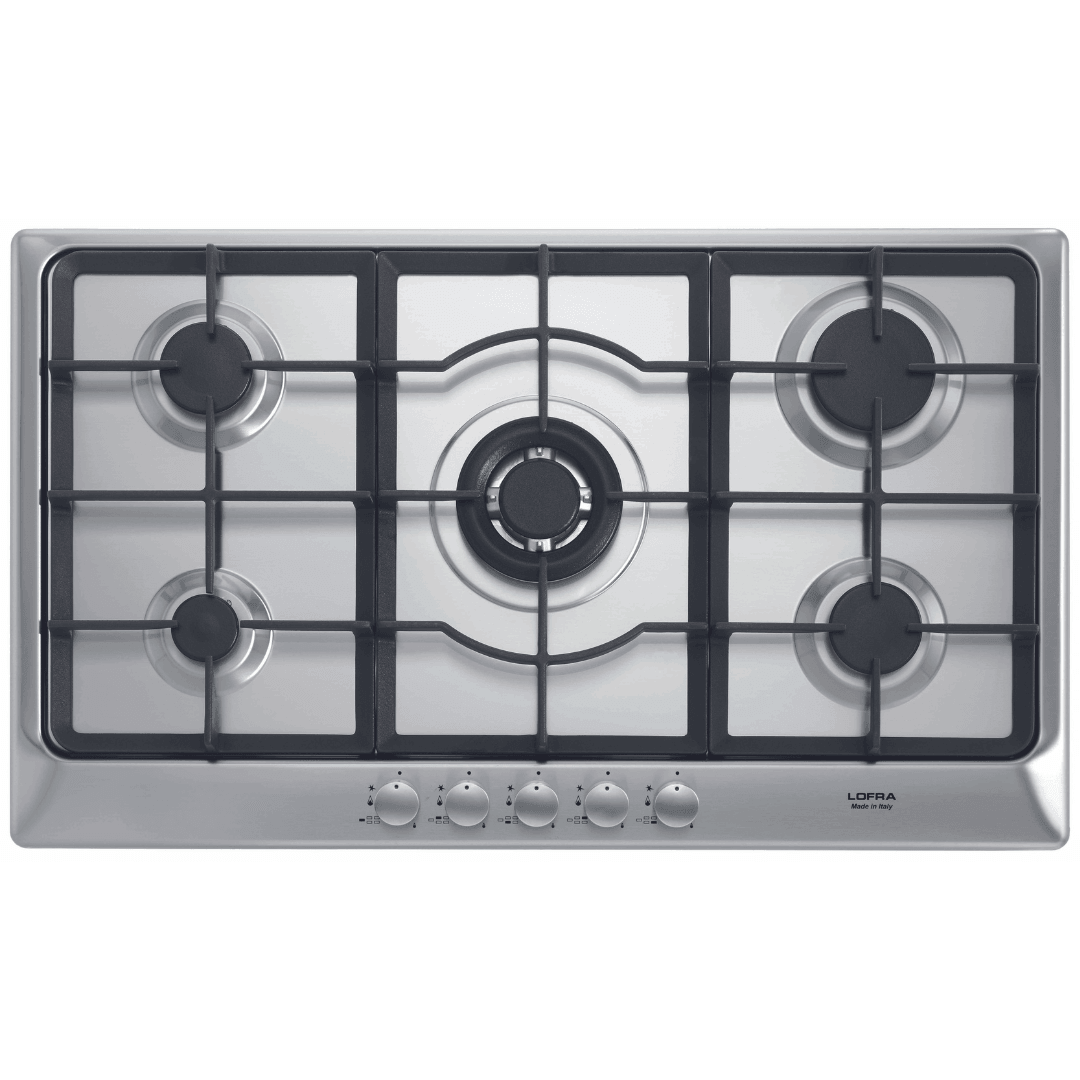 Professional Stainless Steel Hob 90 cm - Artes - Stainless Steel - Triple Ring (Centre) - Lofra Cookers