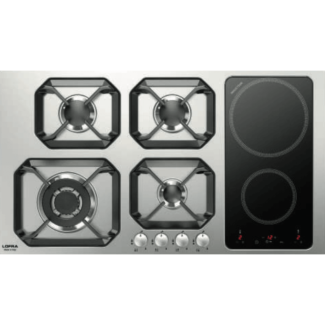 Professional Stainless Steel Hob 90 cm - Plutone - Stainless Steel