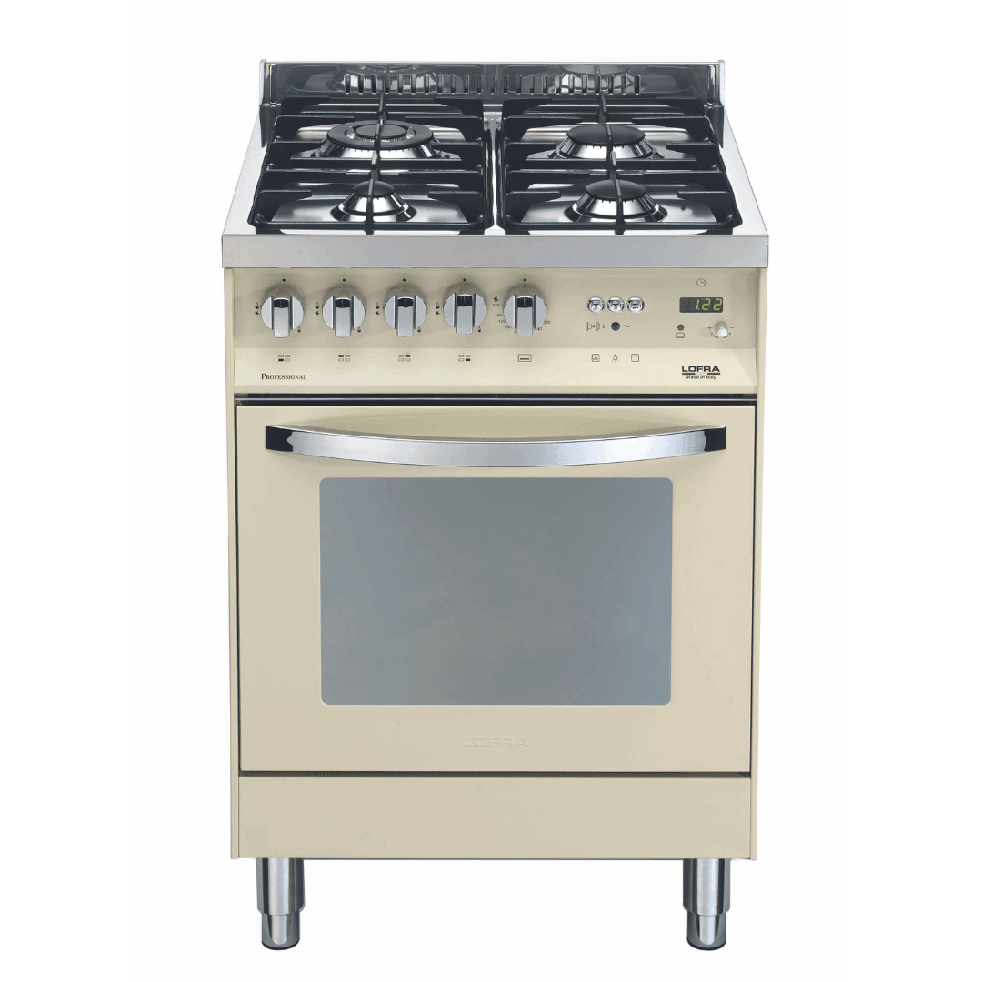 Rainbow 60 cm Gas Range Cooker - Ivory White - Lofra Cookers