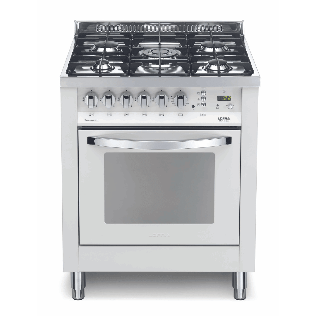 Rainbow 70 cm Gas Range Cooker - Pearl White - Lofra Cookers
