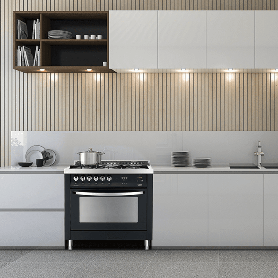 Rainbow 80 cm Dual Fuel Range Cooker Black Matt