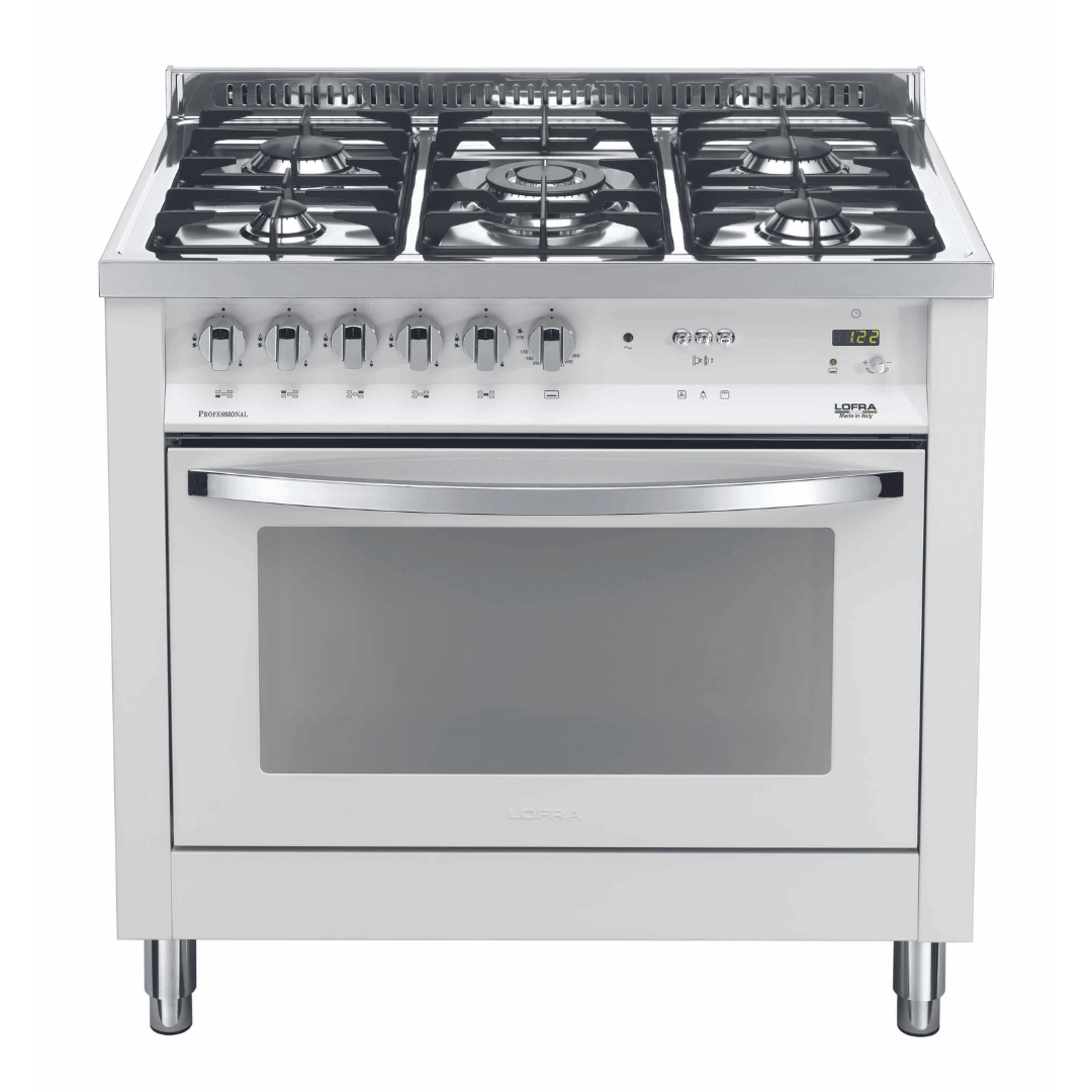 Rainbow 90 cm Gas Range Cooker - Pearl White - Lofra Cookers
