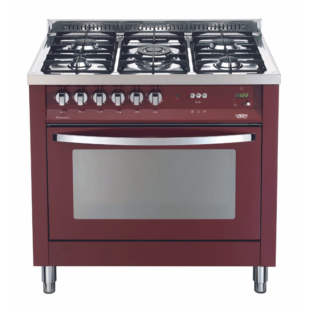 Rainbow 90 cm Gas Range Cooker - Red Burgundy - Lofra Cookers