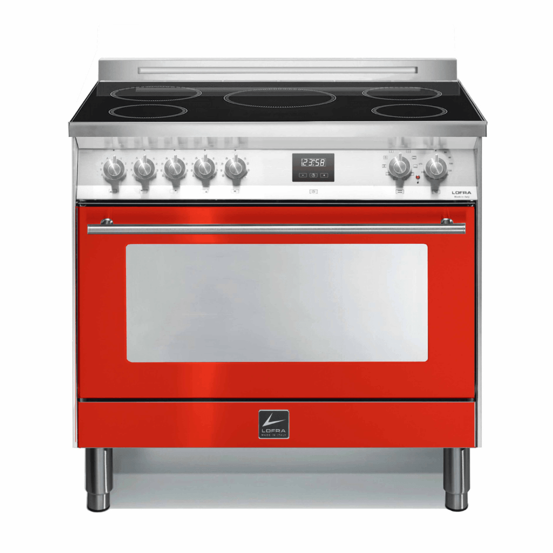 Venezia 90 cm Electric Fuel Cooker - Red Fire - Lofra Cookers