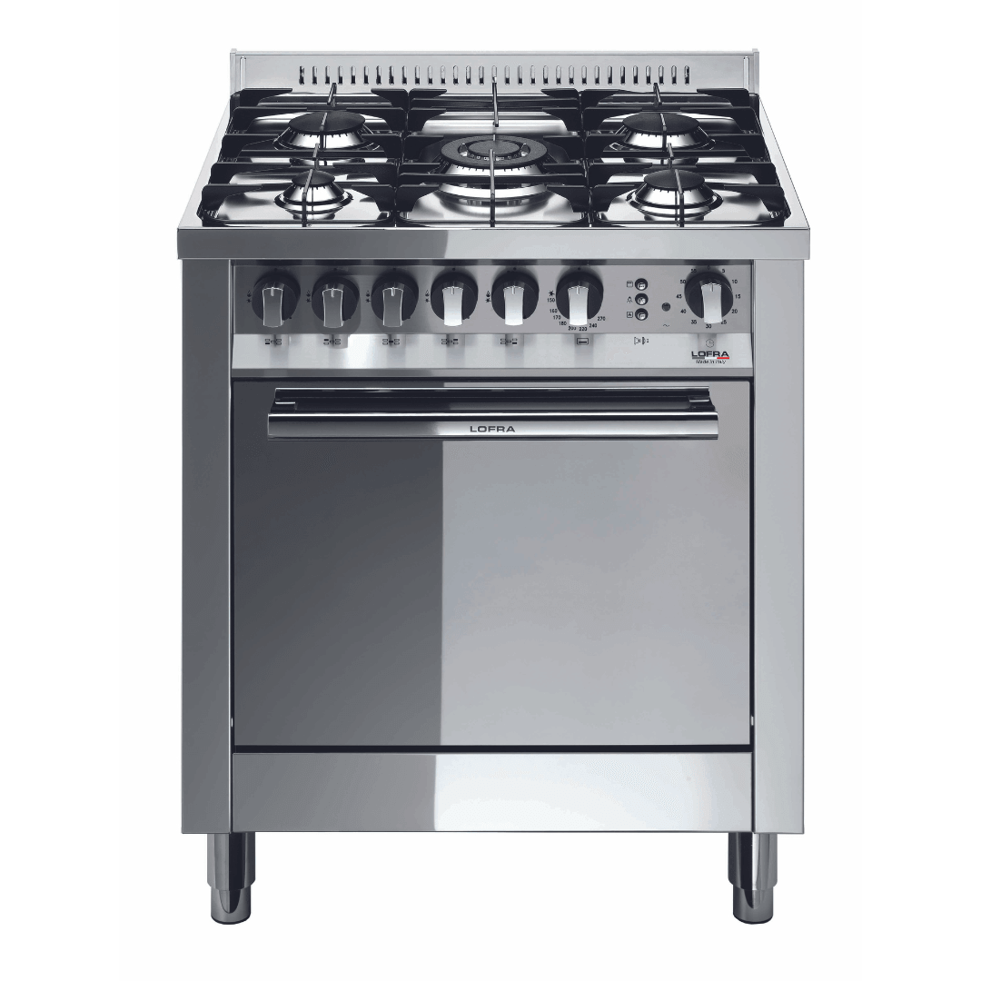 Maxima 70 cm 5 - Burner Gas Range Cooker - Stainless Steel - Lofra Cookers